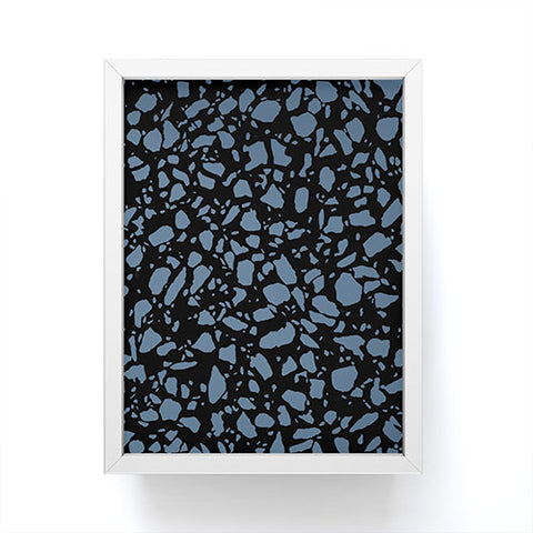 Emanuela Carratoni Classic Blue Terrazzo Framed Mini Art Print