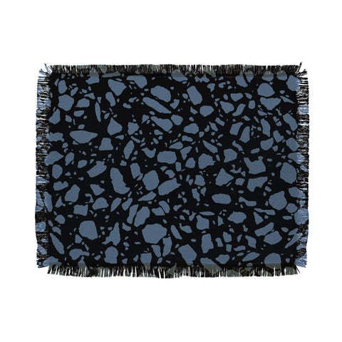 Emanuela Carratoni Classic Blue Terrazzo Throw Blanket