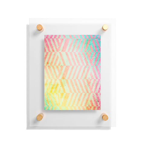 Emanuela Carratoni Colored Chevron Pattern Floating Acrylic Print