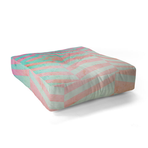 Emanuela Carratoni Colored Chevron Pattern Floor Pillow Square