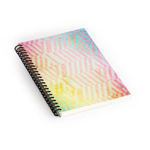 Emanuela Carratoni Colored Chevron Pattern Spiral Notebook