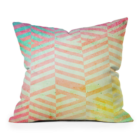 Emanuela Carratoni Colored Chevron Pattern Throw Pillow