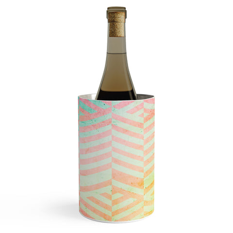 Emanuela Carratoni Colored Chevron Pattern Wine Chiller