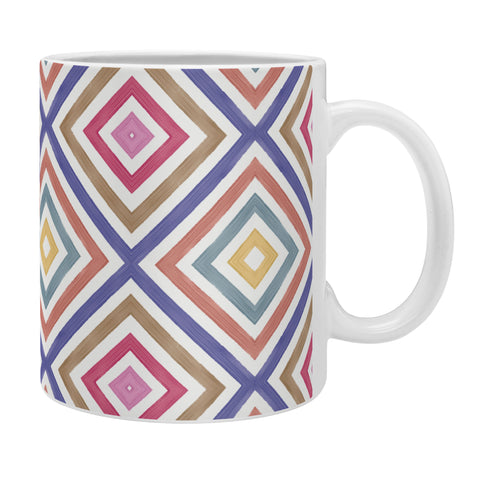 Emanuela Carratoni Colorful Painted Geometry Coffee Mug