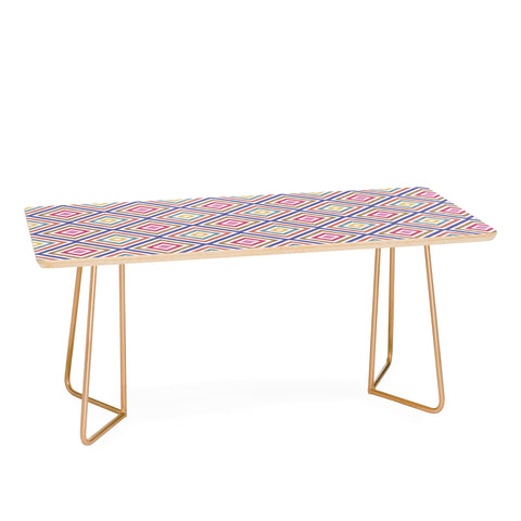 Emanuela Carratoni Colorful Painted Geometry Coffee Table