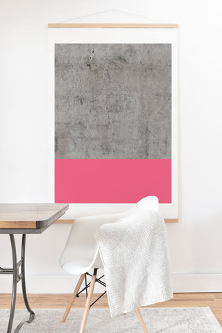 Emanuela Carratoni Concrete with Fashion Pink Art Print And Hanger