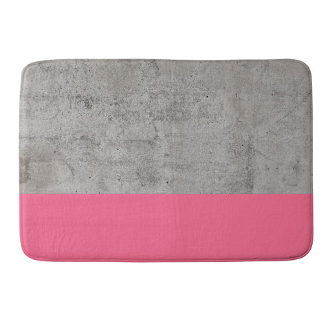 Emanuela Carratoni Concrete with Fashion Pink Memory Foam Bath Mat