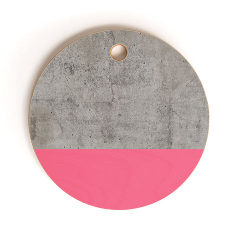 Emanuela Carratoni Concrete with Fashion Pink Cutting Board Round