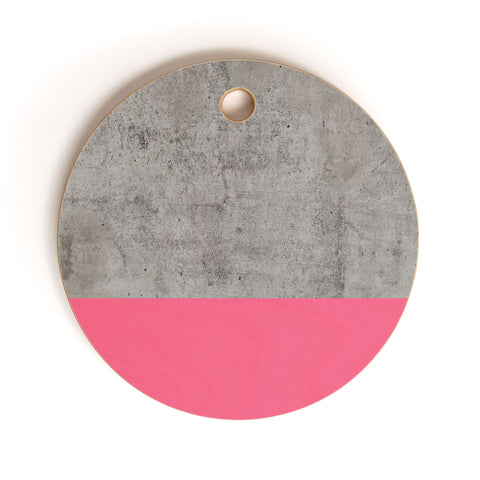 Emanuela Carratoni Concrete with Fashion Pink Cutting Board Round