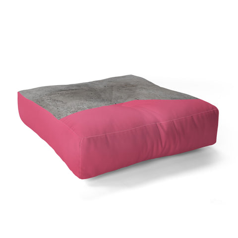 Emanuela Carratoni Concrete with Fashion Pink Floor Pillow Square
