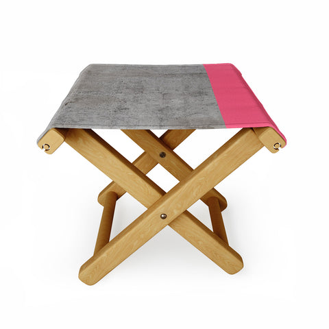 Emanuela Carratoni Concrete with Fashion Pink Folding Stool