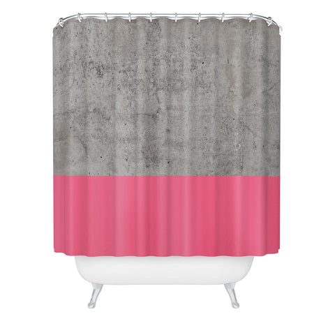 Emanuela Carratoni Concrete with Fashion Pink Shower Curtain