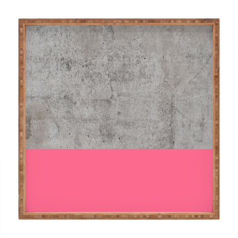 Emanuela Carratoni Concrete with Fashion Pink Square Tray