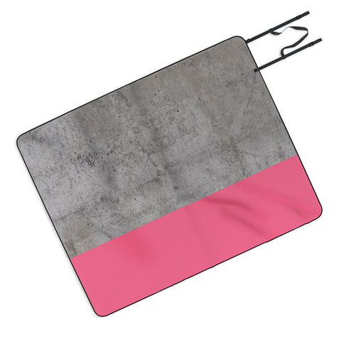 Emanuela Carratoni Concrete with Fashion Pink Picnic Blanket
