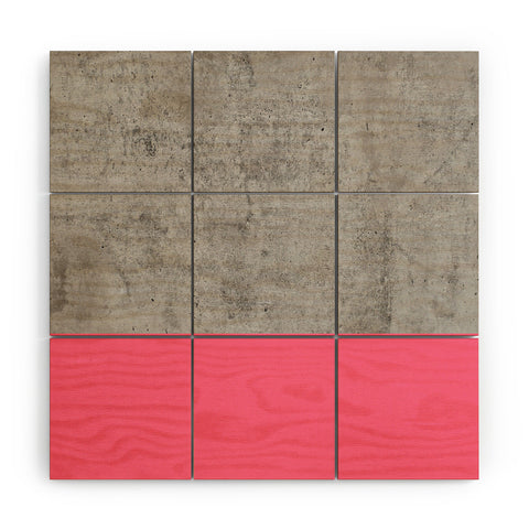 Emanuela Carratoni Concrete with Fashion Pink Wood Wall Mural