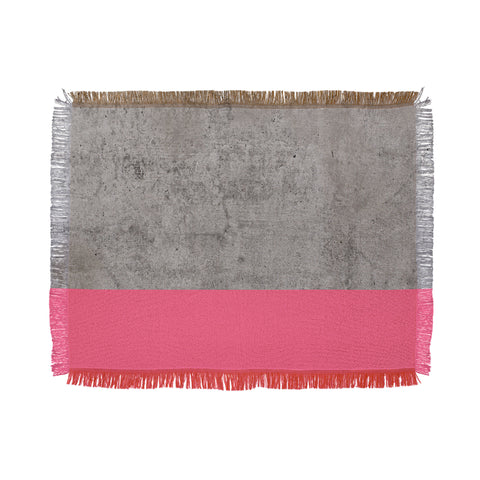 Emanuela Carratoni Concrete with Fashion Pink Throw Blanket