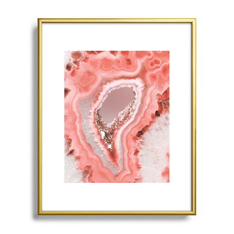 Emanuela Carratoni Coral Agate Metal Framed Art Print
