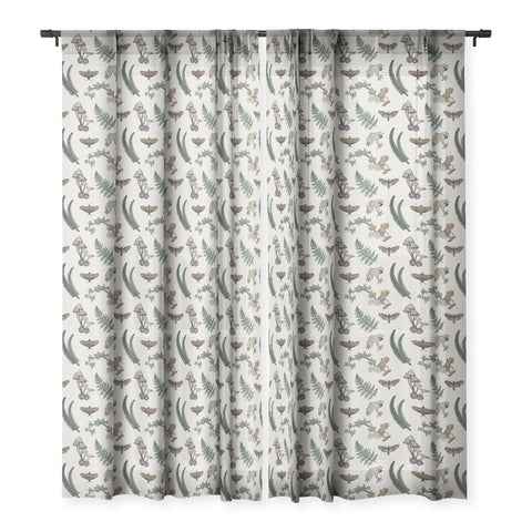 Emanuela Carratoni Cottagecore Theme Sheer Window Curtain