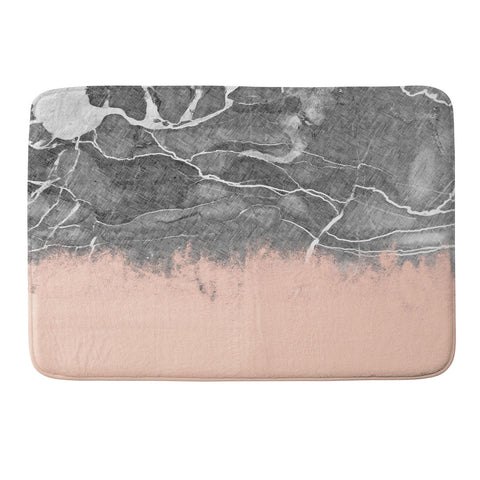 Emanuela Carratoni Crayon Marble with Pink Memory Foam Bath Mat