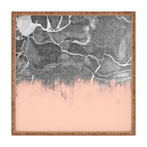 Emanuela Carratoni Crayon Marble with Pink Square Tray
