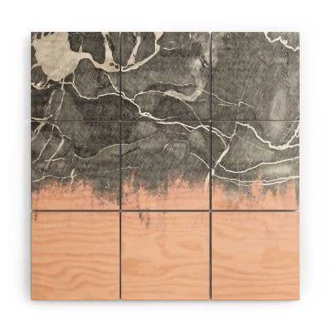 Emanuela Carratoni Crayon Marble with Pink Wood Wall Mural