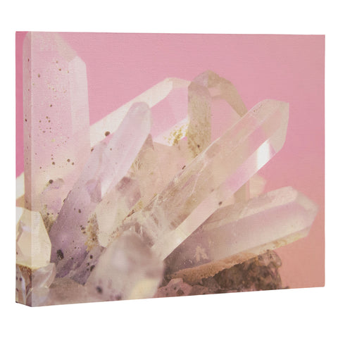 Emanuela Carratoni Crystals on Blush Art Canvas
