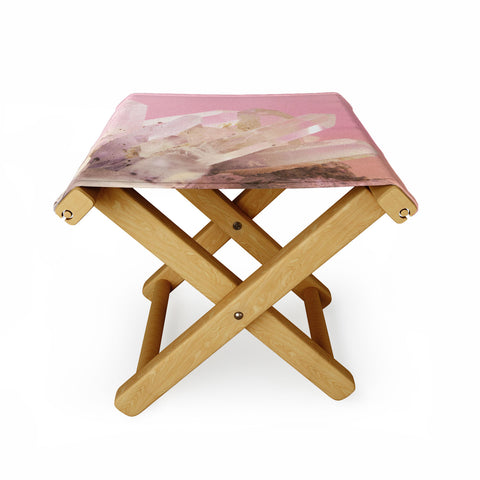 Emanuela Carratoni Crystals on Blush Folding Stool