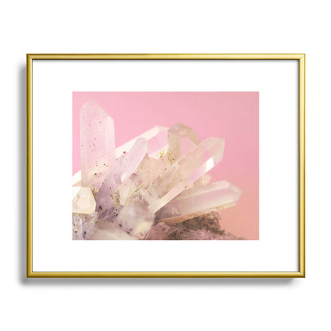 Emanuela Carratoni Crystals on Blush Metal Framed Art Print