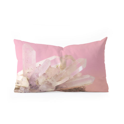 Emanuela Carratoni Crystals on Blush Oblong Throw Pillow