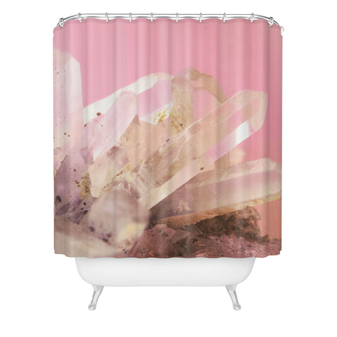 Emanuela Carratoni Crystals on Blush Shower Curtain