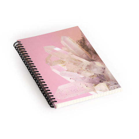 Emanuela Carratoni Crystals on Blush Spiral Notebook