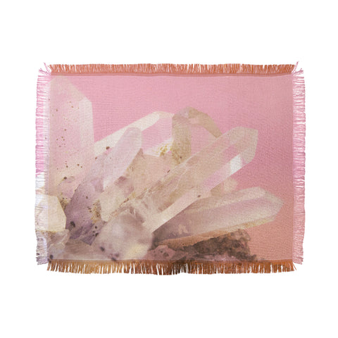 Emanuela Carratoni Crystals on Blush Throw Blanket