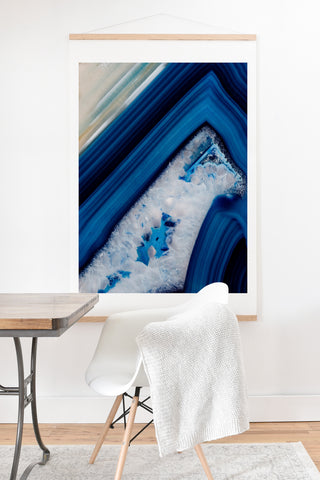 Emanuela Carratoni Deep Blue Agate Art Print And Hanger