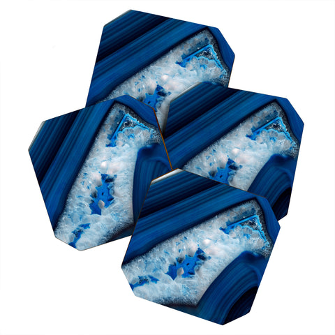 Emanuela Carratoni Deep Blue Agate Coaster Set