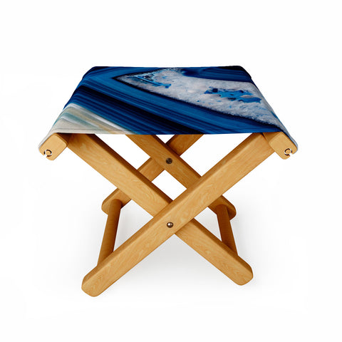 Emanuela Carratoni Deep Blue Agate Folding Stool