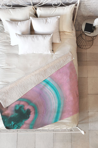 Emanuela Carratoni Delicate Agate Fleece Throw Blanket