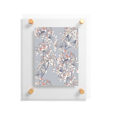 Emanuela Carratoni Delicate Floral Pattern Floating Acrylic Print