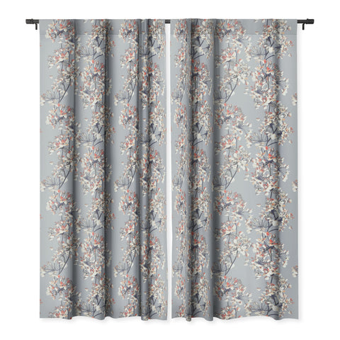 Emanuela Carratoni Delicate Floral Pattern Blackout Window Curtain