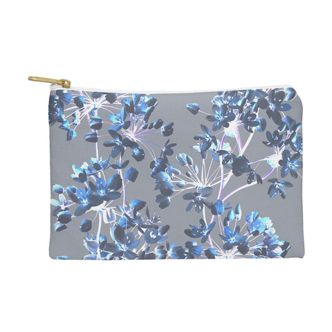 Emanuela Carratoni Delicate Floral Pattern in Blue Pouch