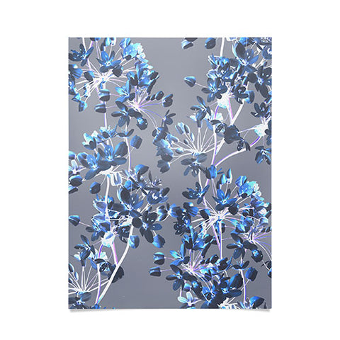 Emanuela Carratoni Delicate Floral Pattern in Blue Poster