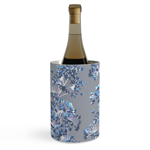 Emanuela Carratoni Delicate Floral Pattern in Blue Wine Chiller