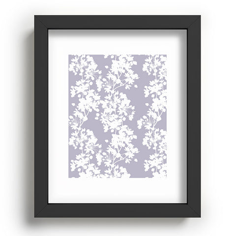 Emanuela Carratoni Delicate Floral Pattern on Lilac Recessed Framing Rectangle