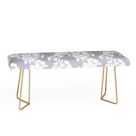 Emanuela Carratoni Delicate Floral Pattern on Lilac Bench