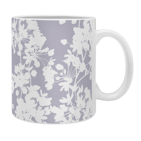 Emanuela Carratoni Delicate Floral Pattern on Lilac Coffee Mug