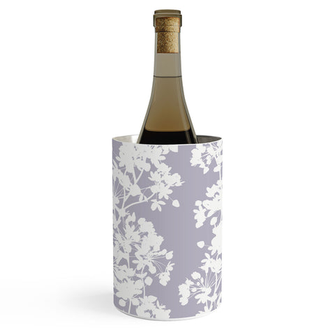 Emanuela Carratoni Delicate Floral Pattern on Lilac Wine Chiller