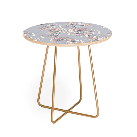 Emanuela Carratoni Delicate Floral Pattern Round Side Table