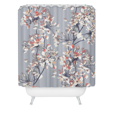 Emanuela Carratoni Delicate Floral Pattern Shower Curtain