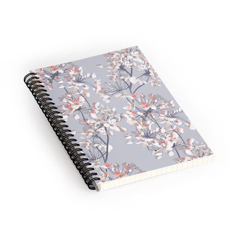 Emanuela Carratoni Delicate Floral Pattern Spiral Notebook