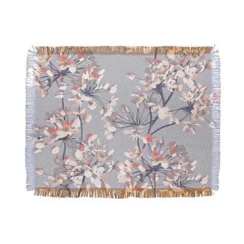 Emanuela Carratoni Delicate Floral Pattern Throw Blanket