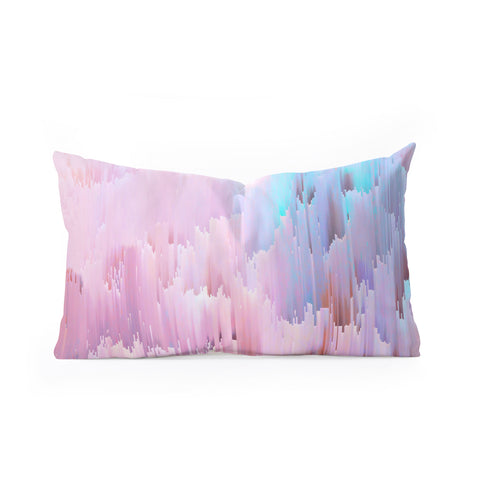 Emanuela Carratoni Delicate Glitches Oblong Throw Pillow